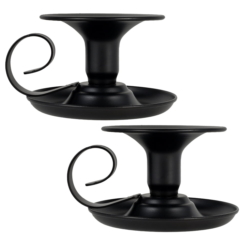 2pcs Cone Candle Holder Simple Candle Tray Iron Candle Base Decorative