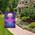 thumbnail image 2 of Yayeee Garden Flag 28" x 40" Double Sided Outdoor Yard Lawn Holiday Decorations, Purple Digital Art, 2 of 6