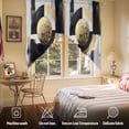 thumbnail image 5 of Gold Black Geometric Swag Curtain Valance for Windows, Watercolor Retro Window Treatments Short Swag Topper for Kitchen Windows Bathroom Bedroom, 36"x45", 5 of 8