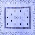 thumbnail image 1 of Ahgly Company Indoor Square Solid Blue Modern Area Rugs, 4' Square, 1 of 4