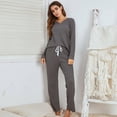 thumbnail image 4 of Ladies Casual Long-sleeved Plus Size Pajamas Suit Home Service, 4 of 7