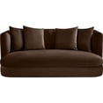 thumbnail image 3 of Meridian Furniture Alder Brown Velvet Loveseat, 3 of 17