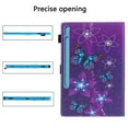 thumbnail image 4 of Cowithday Case for Samsung Galaxy Tab S8 2022 and Tab S7 2020 11" (SM-X700/X706/T870/T875/T876/T878) with Pencil Holder [Auto Wake/Sleep] Stand Magnetic Smart PU Leather Cover, Purple Flower Butterfly, 4 of 9