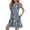 Blue White, variant on Womens Dresses Summer Casual Ruffle Sleeve Beach Sundresses with Pockets, White-Leaves-XL(US 16-18)