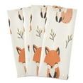 thumbnail image 2 of WOBOGO Cute Fox Kitchen Towel 6 Piece Large Cotton Dishcloth Premium Absorbency Set with Hanging Loop, 2 of 7