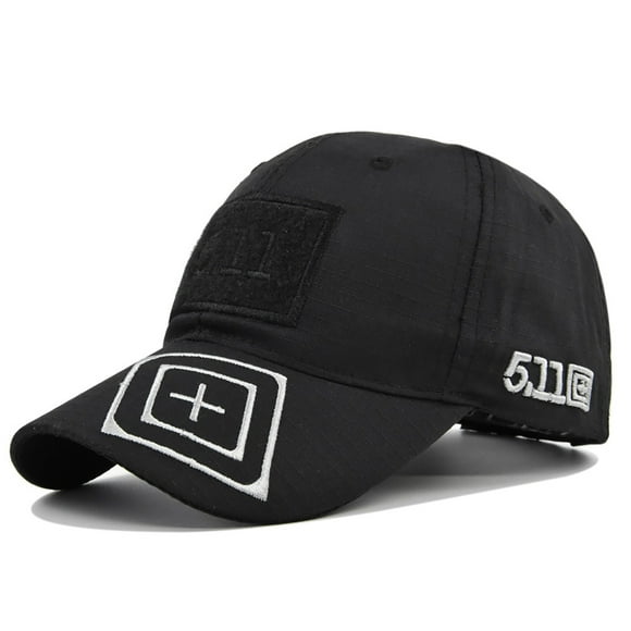 FYBTO Baseball Cap Embroider Retro Adjustable Classic Military Patches Dad Cotton Hat for Sports Outdoor Jungle CE511-2 Black-0905