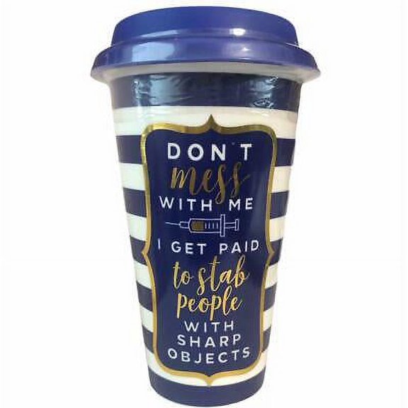 TMD Holdings Ceramic Travel Mug with Sili Blue