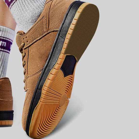 NIAIZEK 1Pair Flexible Khaki Shoe Sole Cushion Pads for Sneakers with Noise Reduction