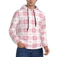 thumbnail image 2 of Sikiie Plaid Heart Men's Hoodie, Essentials Hoodie, Sweatshirt, Pullover Hooded Sweatshirt for Men-X-Large, 2 of 7