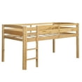 thumbnail image 5 of imerelez Twin Wood Loft Bed Low Loft Beds with Ladder,Twin,Walnut, 5 of 7