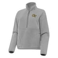 thumbnail image 2 of Women's Antigua  Gray Georgia Tech Yellow Jackets Figure Quarter-Zip Pullover Jacket, 2 of 3