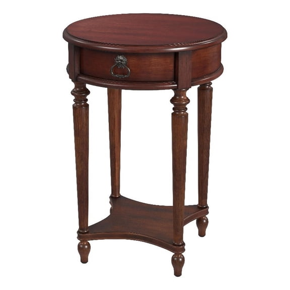 Butler Specialty Jules 1-Drawer Cherry Round Accent Table