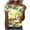 A261 Mint Green, variant on Mifsaly Easter Shirts for Women Short Sleeve Crewneck T-Shirt Realistic Easter Rabbit Floral Print Summer Graphic Tee Top Casual Holiday Shirt S