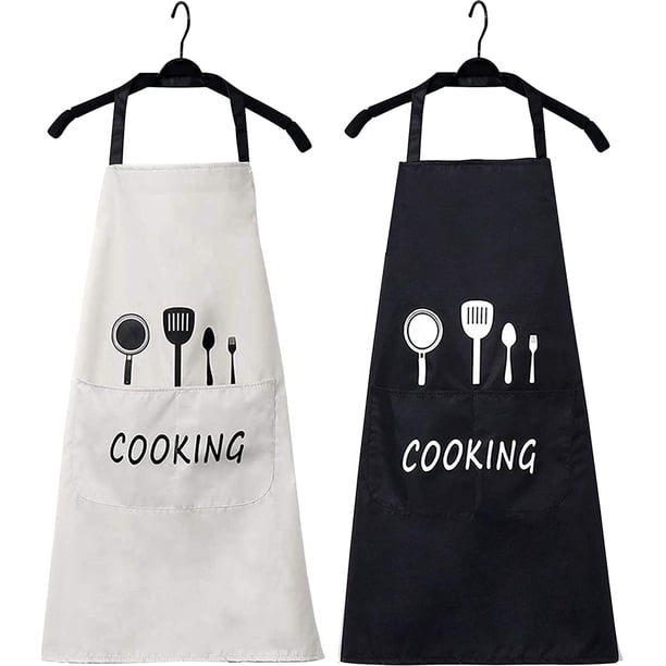 piezas de delantales de cocina para hombres y mujeres Delantales de cocina de tamaño libre $2 Piezas de delantales de cocina para el hogar impermeables y a prueba de aceite $2 Piezas de delantales de