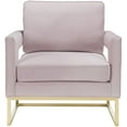 thumbnail image 3 of TOV Furniture Avery 21" Chaise Moderne en Velours Rose/or, 3 of 6