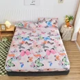 Twin Fitted Bed Sheet with Elastic Bedspread Home Bedroom Hotel Bedding