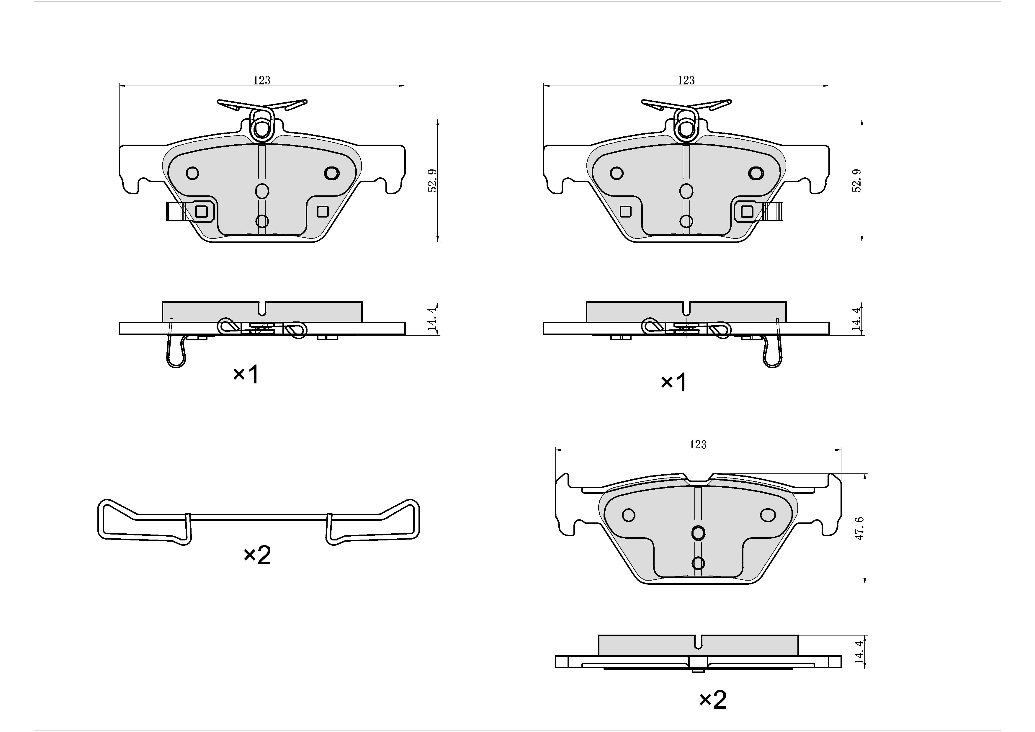 Winstop Brake Pad Set, Rear WS.1808.0.C, Subaru Outback 2022-2015
