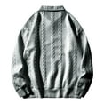 thumbnail image 4 of ZCFZJW Men's Quarter Zip Up Cable Knit Sweaters Slim Fit Lightweight Lapel Collar V Neck Pullover Casual Solid Color Polo Sweaters Gray L, 4 of 7