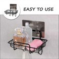 thumbnail image 4 of Bathroom Wall-Mounted Soap Rack Iron Holder with Hook 1Pcs, 4 of 5