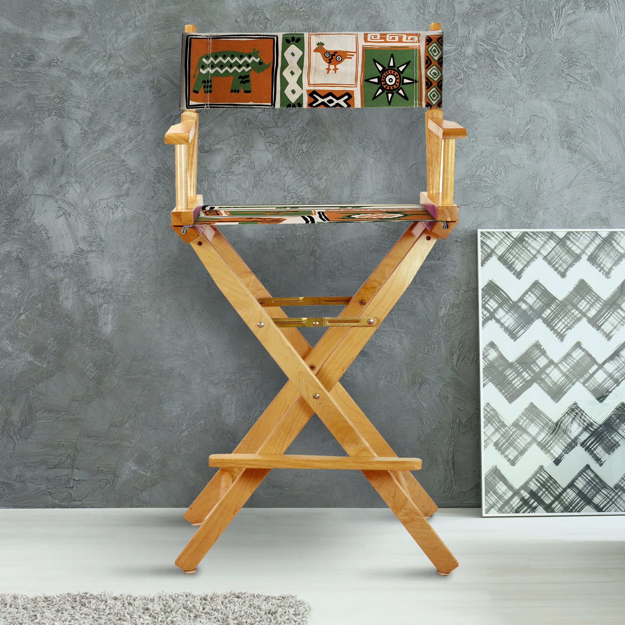 30" Director's Chair Natural Frame-Congo BongoNatural