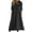 Black, variant on QUYUON Women’s Pockets Midi Dress Summer Casual Button Short Sleeve Crew Neck Flowy Dress Pleated A-Line Maxi Beach Sun Dress Style A-135 Holiday Wedding Guest Mid-Length Dresses
