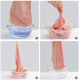 thumbnail image 4 of Gorro de ducha grueso para mujer, absorbente de agua de secado rápido, color diente de sangre + marrón, 2 piezas, 4 of 4