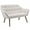 Sherpa White, variant on Small Loveseat Sofa, Modern Sherpa Mini Sofa Couch 2-Seater with Quilting Backs and Wood Legs for Living Room, Bedroom and Small Space