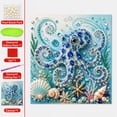 thumbnail image 2 of Ocean Theme Pearl Art DIY Kit,Blue Ringed Octopus 3D Diamond Painting Crafts For Adults,DIY Pearl Mosaic Wall Art Set With Rhinestones,Coastal Home Decor Gift For Beginners, 2 of 6