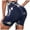 Blue, variant on Womens High Waisted Biker Shorts Workout Yoga Running Tummy Control Spandex Short (Black, XL)