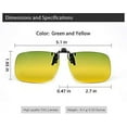 thumbnail image 4 of ORUYROP Night Driving Glasses Clip-On, High Beam Headlights Reduced, Polarized Lens, Glare-Free, HD Vision, Men or Women, 4 of 7