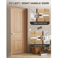 thumbnail image 4 of Poignée de Porte en Nickel Brossé pour Intimité Intérieure Serrure de Porte pour Lit et Salle de Bain avec Rose Carrée Serrure de Porte Moderne Sans Clé Poignée Réversible pour Gauche et Droite, 4 of 8
