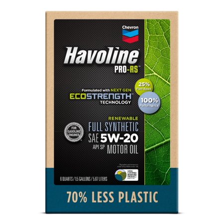 Havoline PRO-RS Renewable Synthetic Motor Oil 5W-20, 6Q Smart Change Box