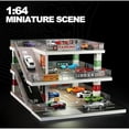 thumbnail image 2 of Diorama 1/64 Scale Big Diecast Car Garage Model, LED Lighting Japanese Multi-Story Parking Lot Scene Display Model, Car Model Storage, Display Case Gift Model, Building Model, 2 of 11