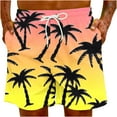 thumbnail image 4 of Midsumdr Mens Shorts Hawaiian Holiday Style Printing Casual Beach Shorts Summer Fashion Loose Plus Size Drawsting Shorts with Pockets, 4 of 7