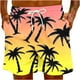 thumbnail image 4 of Puntoco Pantalones Cortos Con Estampado Hawaiano Para Hombre Pantalones Cortos Con Bolsillo Y Cordón, 4 of 9