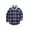Royal Blue, variant on Boys Girls Plaid Shirts Long Sleeve Button Down Hooded Plaid Top Outfits 5-12Years,Blue