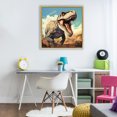 thumbnail image 3 of Stupell Industries Cottage Velociraptor Desert Sunset Gold Floating Frame Canvas Art, 25 x 25, by Creative Studio, 3 of 8