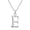 E, variant on Sterling Silver Plated Necklace Women Pendant Initial Letter Alphabet B375-B