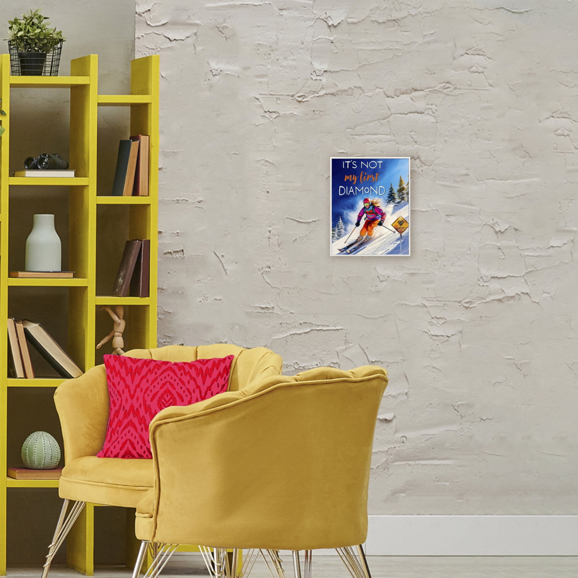 Stupell Industries Not My First Diamond White Framed Giclee Art, design by Grotto Studios