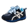 thumbnail image 4 of Toddlet Boys Girls Tennis Shoes Vintage Splice Leather Antislip Classic Skate Trainers Shoes Comfortable Lace up Sneakers Blue 11.5 Little Kid, 4 of 4
