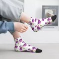 thumbnail image 5 of Bingfone Orchids Flowers Design Patterned Men's Women's Casual Cotton Socks, 5 of 5
