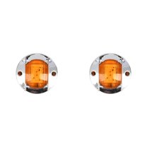 Marine Boat LED Courtesy Deck Lights,Waterproof Transom Stern Navigation Lighting for Pontoon,Sailboat,Fishing Boats,Dinghy,Hunter Vessels,2.95" Round Surface Mount Cockpit Step Utility Lamp