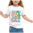 thumbnail image 1 of TZEWGL Casual Tops For Infnat Letter Print Short Sleeve Crewneck Basic Blouse For Kids size 10-11T, 1 of 6