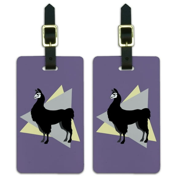 Gothic Llama Luggage ID Tags Suitcase Carry-On Cards - Set of 2