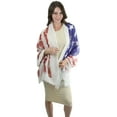 thumbnail image 3 of ToBeInStyle Women's Tattered American Flag Infinity Scarf, 3 of 6