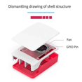 thumbnail image 4 of Plastic Case Enclosure for RPI 5 Passive Cooling Box with Cooling Fan Heatsinks for RPi5, 4 of 4
