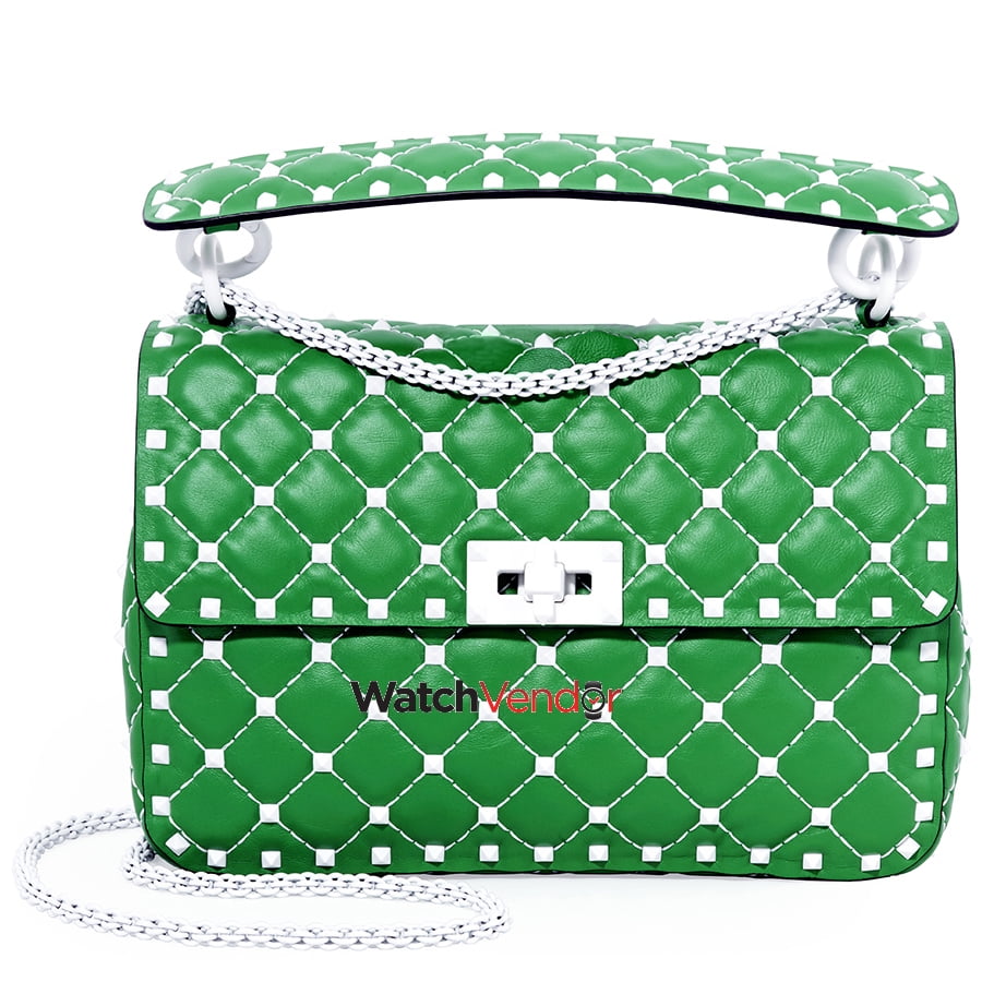 valentino rockstud bag green