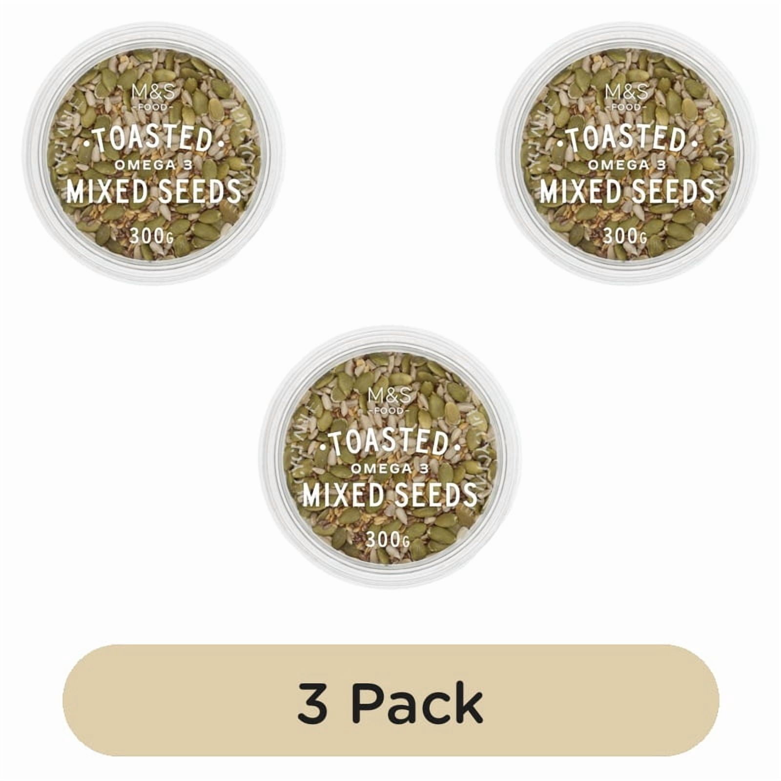 M&S Toasted Omega 3 Mixed Seeds 300g, British Import (Pack of 3)
