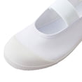 thumbnail image 3 of Zapatos de ballet perfke para niños Antideslizantes con correa elástica color blanco 22 Zapatillas de lona, 3 of 9