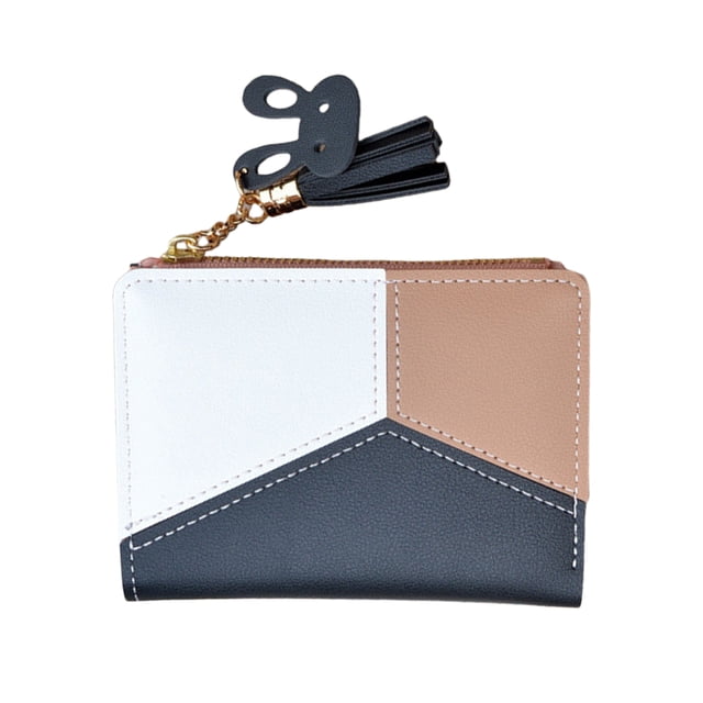 Cartera de pulsera de mujer Baoblaze grande Bifold organizador negro